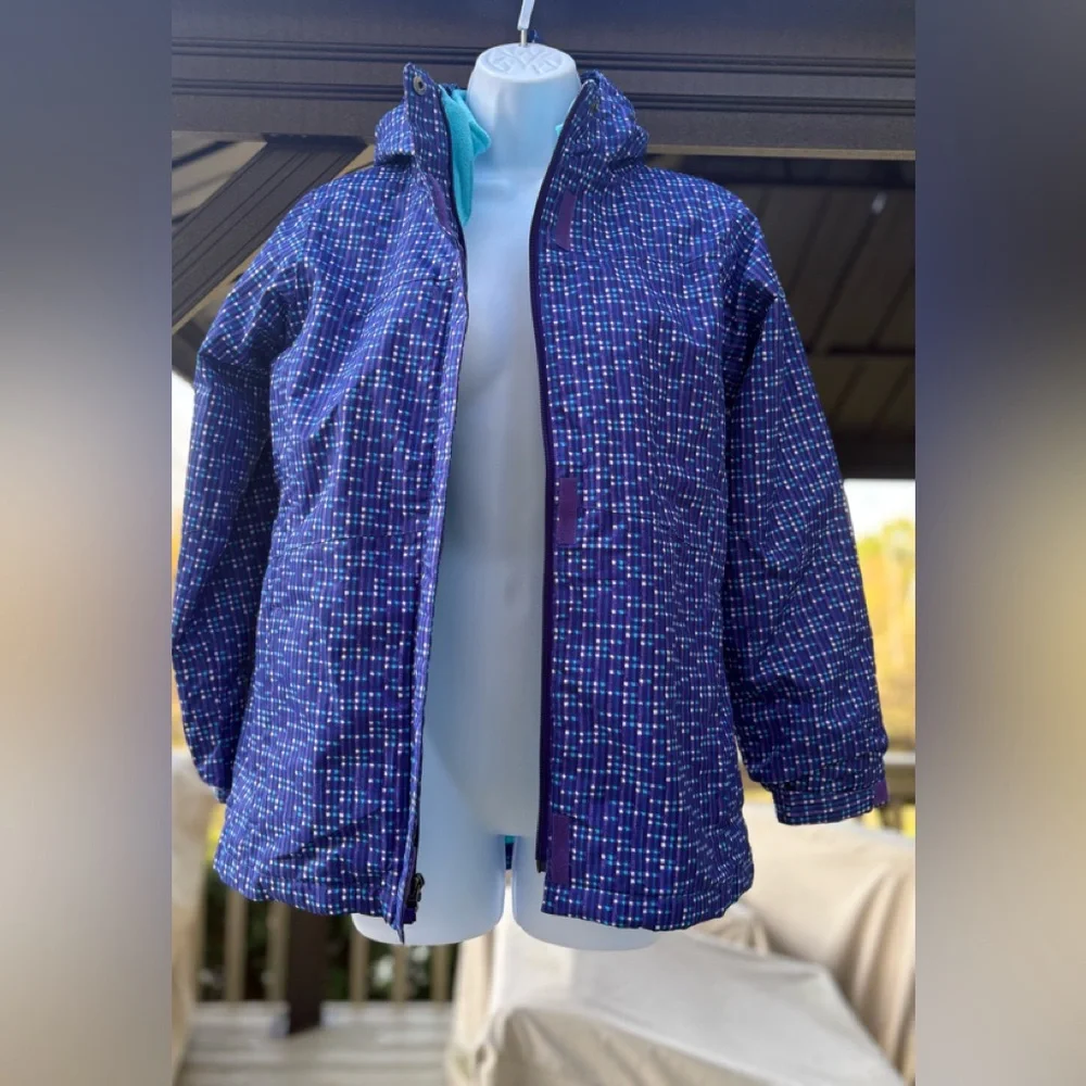 COLUMBIA GIRLS INTERCHANGE purple/white/blue Jacket, Size: L (14-16)